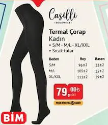 CASİLLİ TERMAL ÇORAP KADIN CASİLLİ TERMAL ÇORAP KADIN